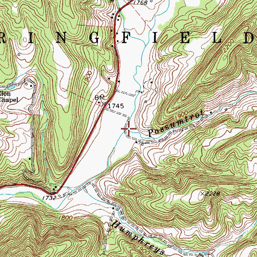 Topographic Map of Possumtrot Branch, WV