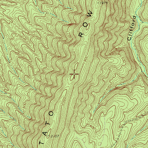 Topographic Map of Potato Row, WV