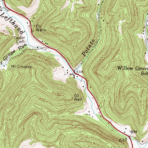 Topographic Map of Potato Run, WV