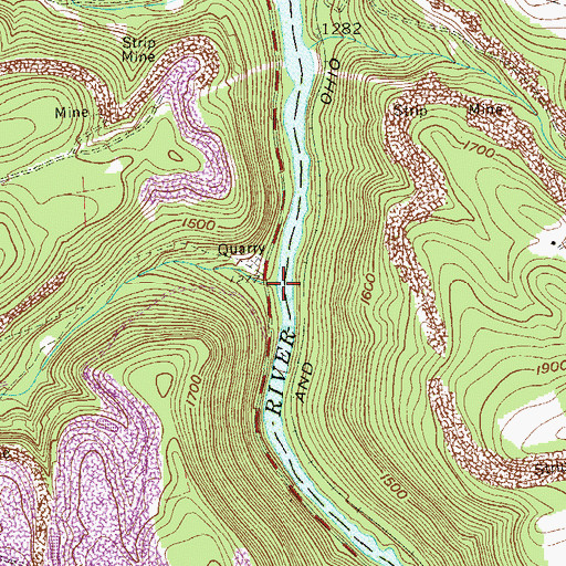Topographic Map of Pringle Run, WV