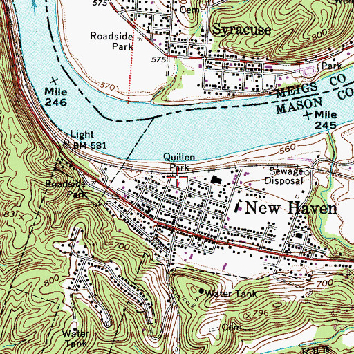 Topographic Map of Quillen Park, WV