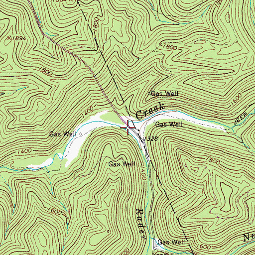 Topographic Map of Rader Fork, WV