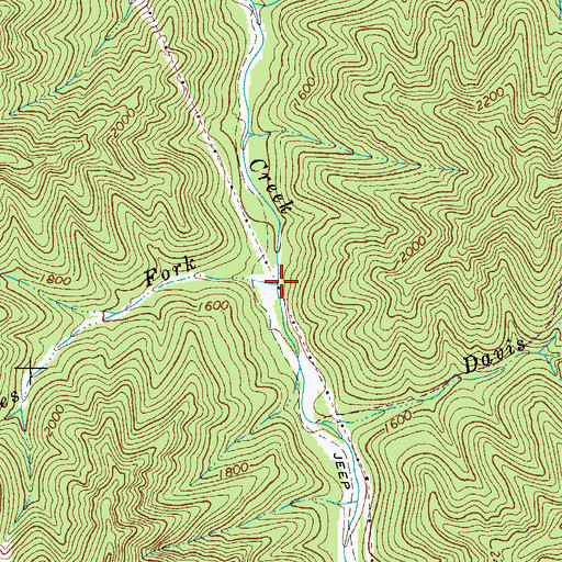 Topographic Map of Raines Fork, WV