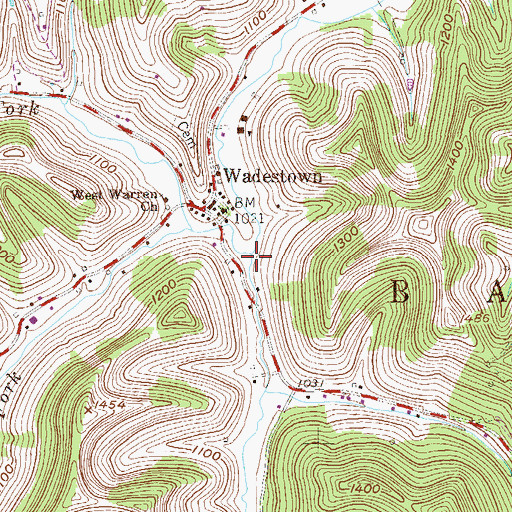 Topographic Map of Range Run, WV