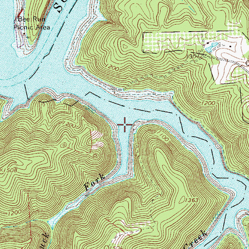 Topographic Map of Red Buck Fork, WV