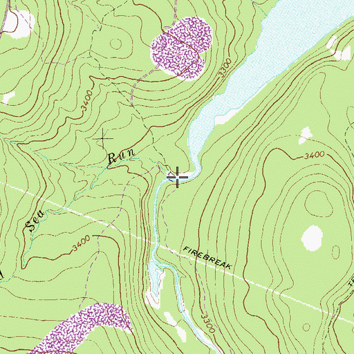 Topographic Map of Red Sea Run, WV