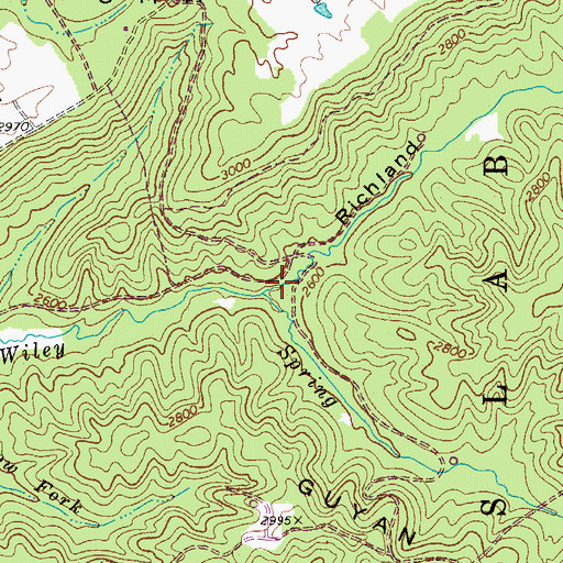 Topographic Map of Richland Hollow, WV