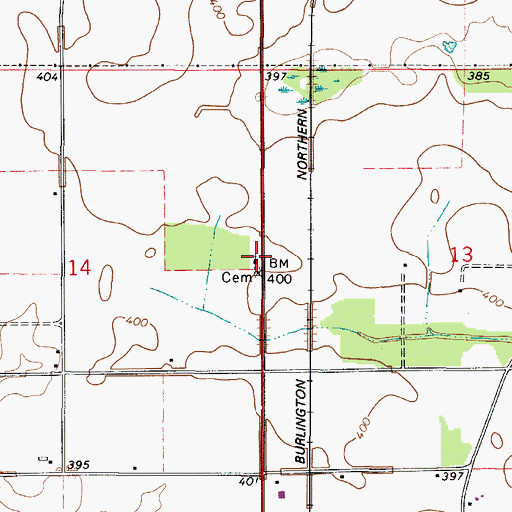 Topographic Map of Community Chapel Holiness Church, AL