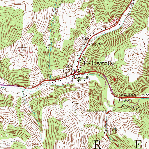 Topographic Map of Right Fork Little Sandy Creek, WV
