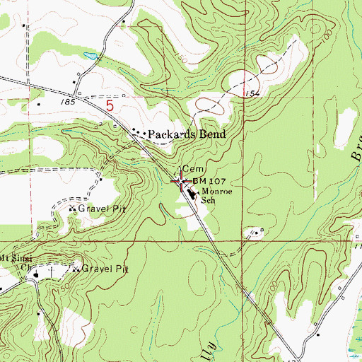 Topographic Map of Independent Church, AL