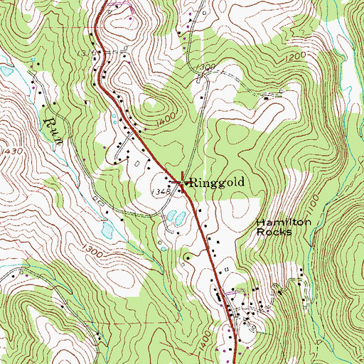 Topographic Map of Ringgold, WV