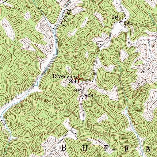 Topographic Map of Riverview School (historical), WV