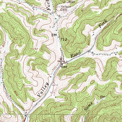 Topographic Map of Road Fork, WV
