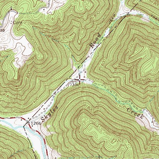 Topographic Map of Road Fork, WV