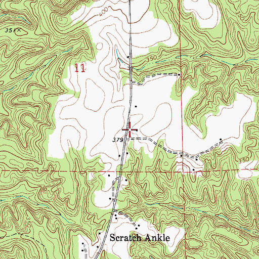 Topographic Map of Franklin Church, AL