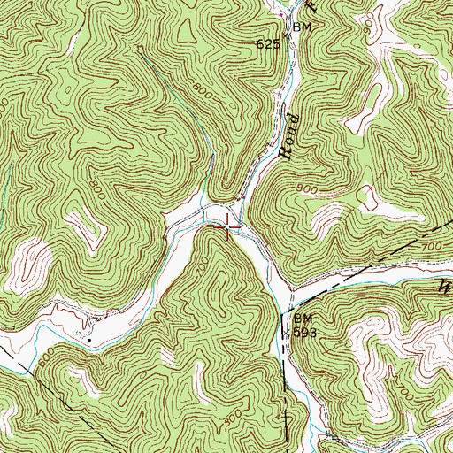 Topographic Map of Road Fork, WV