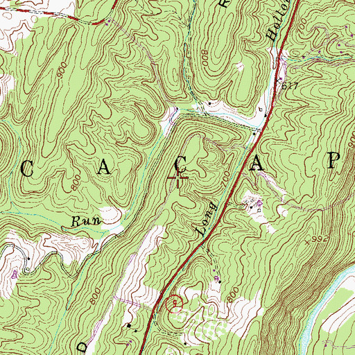 Topographic Map of Road Ridge, WV