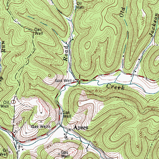Topographic Map of Road Run, WV