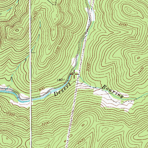 Topographic Map of Roaring Run, WV