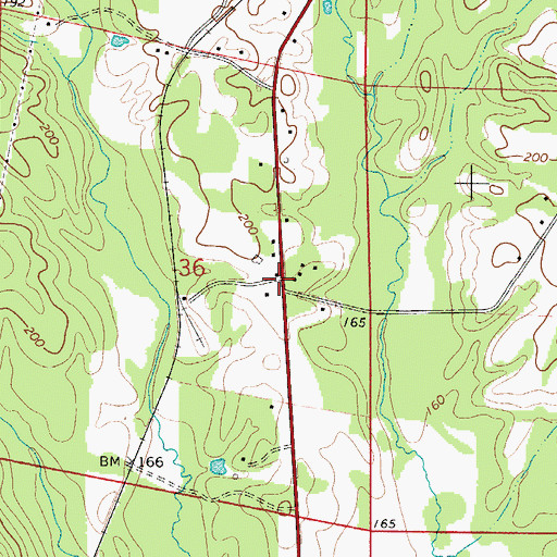 Topographic Map of Kalem, AL