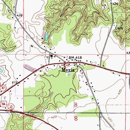 Topographic Map of Salem Church, AL