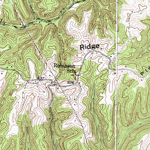 Topographic Map of Robinson School (historical), WV