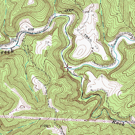 Topographic Map of Rock Run, WV