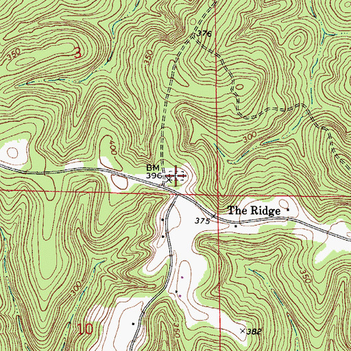Topographic Map of Ridge Cemetery, AL