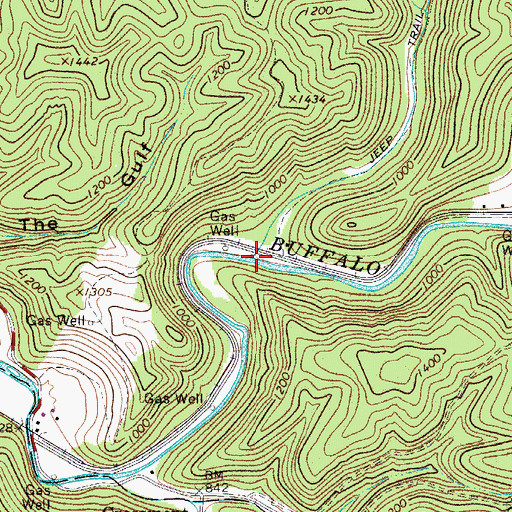Topographic Map of Rockcamp Run, WV