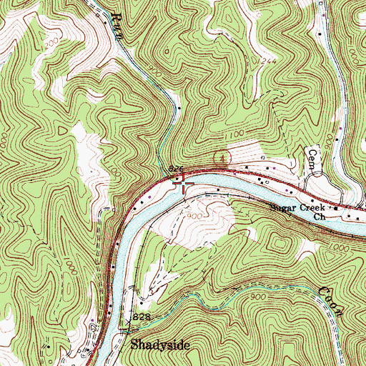 Topographic Map of Rockcamp Run, WV