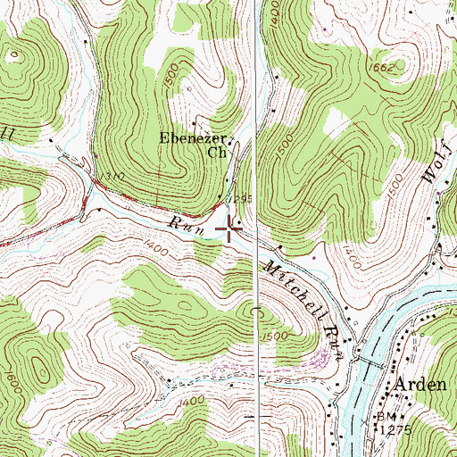 Topographic Map of Rockcamp Run, WV