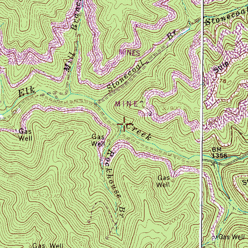 Topographic Map of Rockhouse Branch, WV