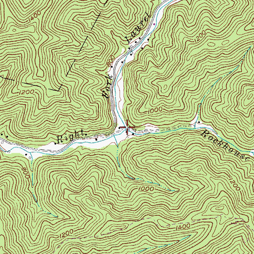 Topographic Map of Rockhouse Branch, WV