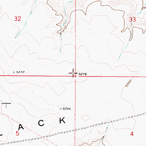 Topographic Map of Black Mesa, AZ