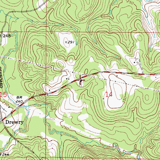 Topographic Map of Limestone Faulk African Methodist Episcopal Church, AL
