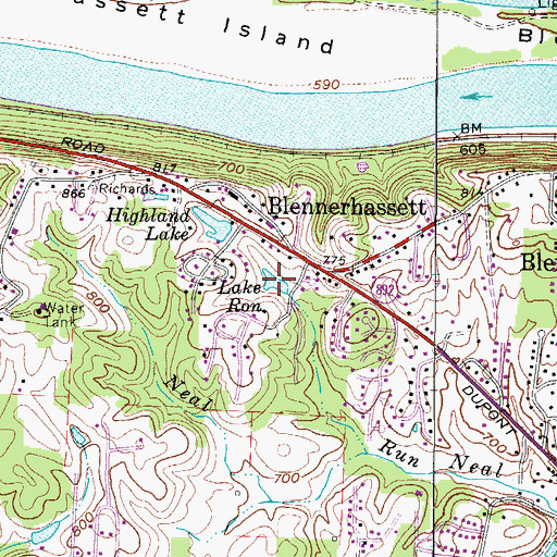 Topographic Map of Lake Ron, WV