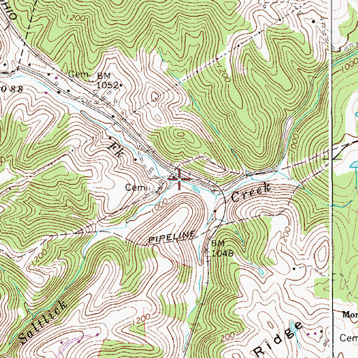 Topographic Map of Ross Fork, WV