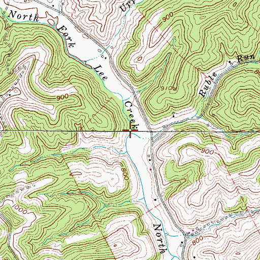 Topographic Map of Ruble Run, WV
