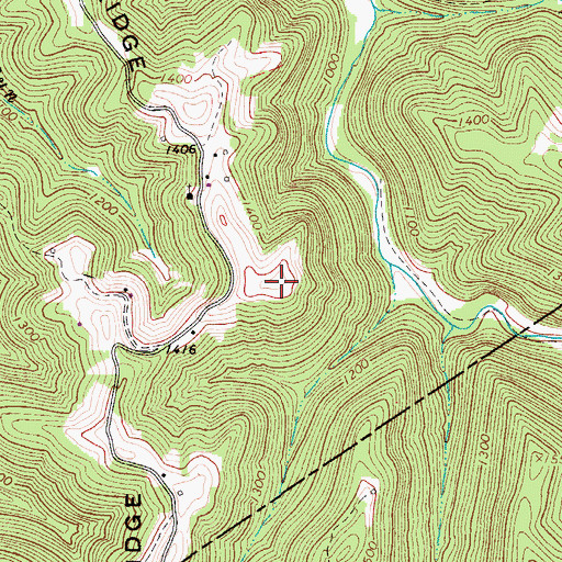 Topographic Map of Runnion Ridge, WV