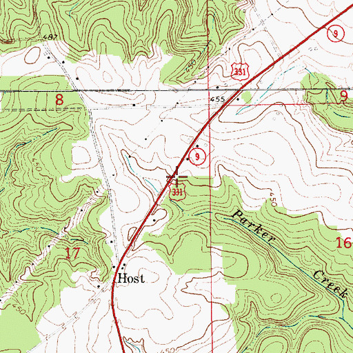 Topographic Map of Friendship Church, AL