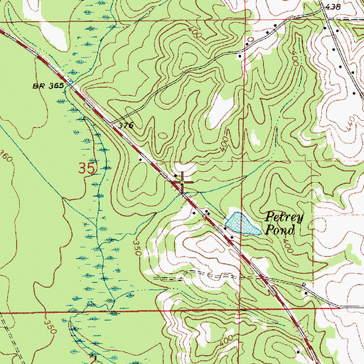 Topographic Map of Rising Star Church, AL