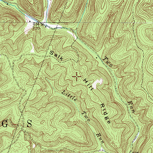 Topographic Map of Salk Hill Ridge, WV