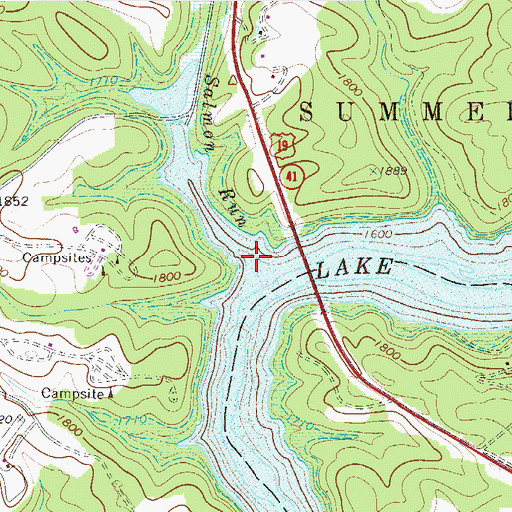 Topographic Map of Salmon Run, WV