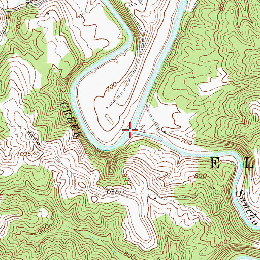 Topographic Map of Sancho Creek, WV