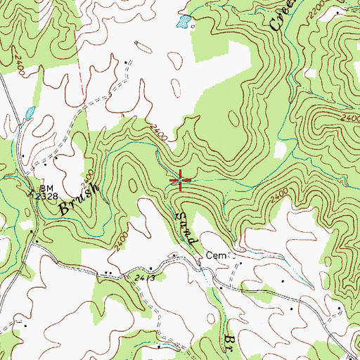 Topographic Map of Sand Branch, WV