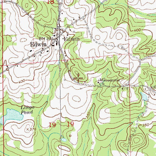 Topographic Map of Church of Abbeville, AL