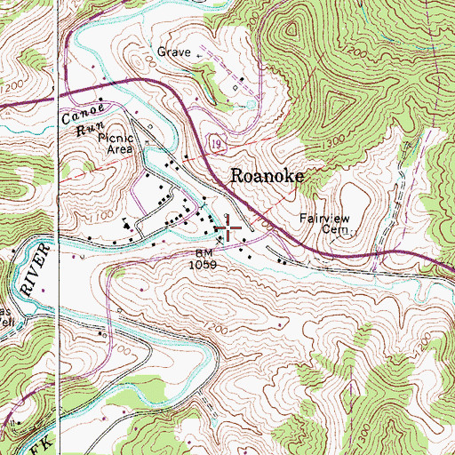 Topographic Map of Sand Fork, WV
