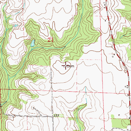 Topographic Map of Granberry Cemetery, AL