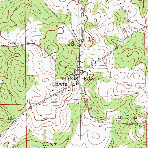 Topographic Map of Mount Enon Church, AL