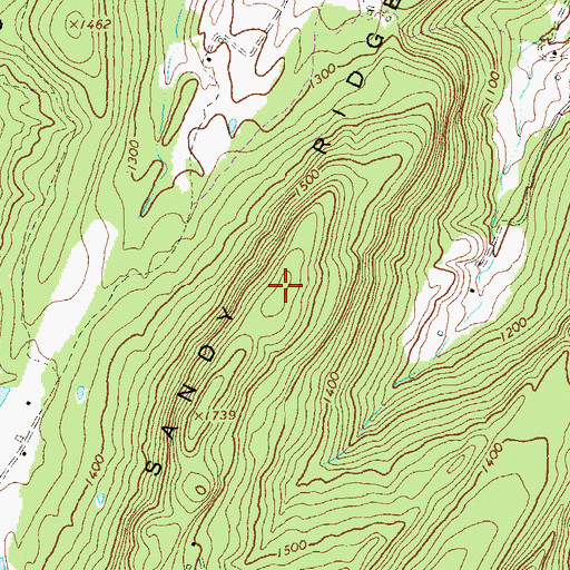 Topographic Map of Sandy Ridge, WV